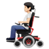 🧑🏻‍🦼 person in motorized wheelchair: light skin tone display on Apple